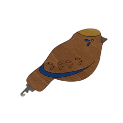 Needle treader. Bird blue KF070/1-1