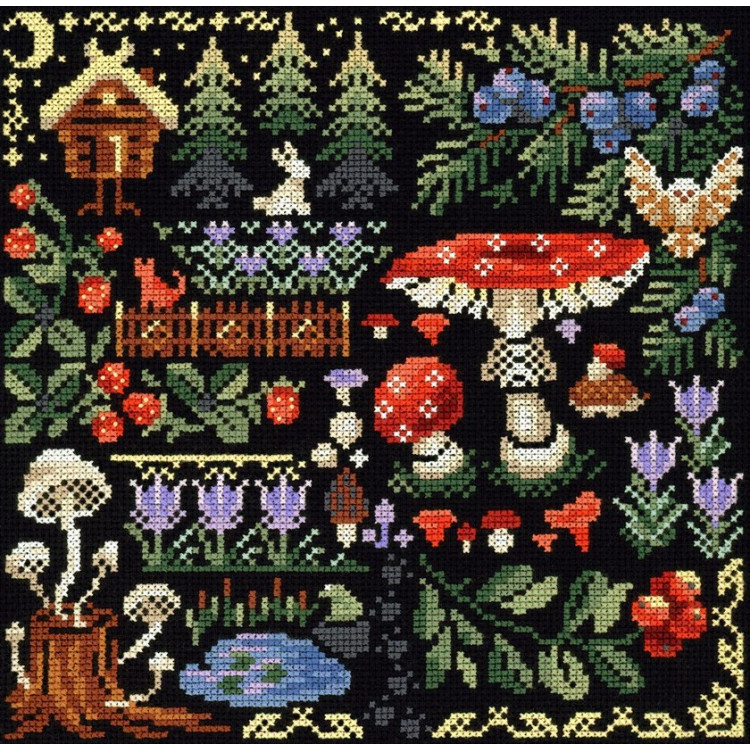 Kreuzstichset „Sampler. Geheimnisvoller Wald“ SNV-889