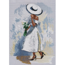 Siuvinėjimo kryželiu rinkinys „Svetimas baltais drabužiais“ S1581