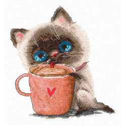 Kreuzstichset „Kaffeeliebhaber. Katze“ SANK-64