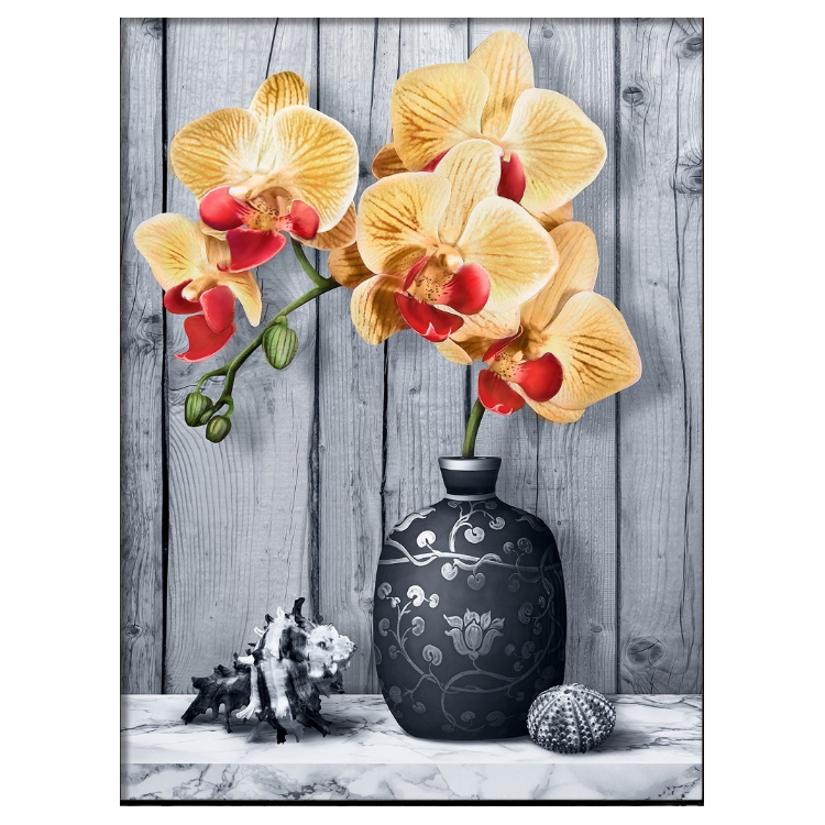 Набор алмазной живописи "Орхидея на мраморе" 30х40 см AM1865