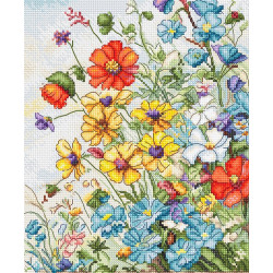 Cross-stitch kit "Wildflowers" 21x18cm SLETIL8091