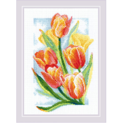 Набор для вышивки крестом "Весеннее сияние. Тюльпаны" 21х30 SR2191