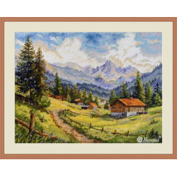 Cross stitch kit "The Chamonix Valley" 30x39,5 SK244