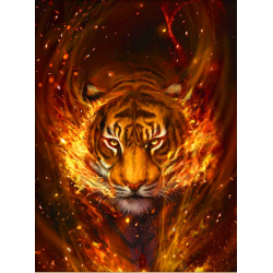 Tiger in den Flammen 30*40 cm AZ-4137