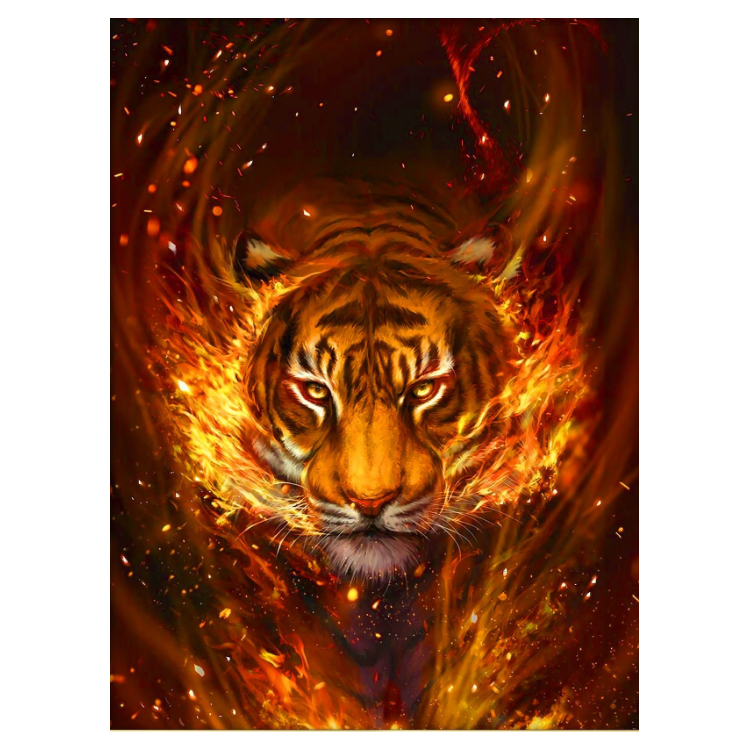 Тигр в огне 30*40 см AZ-4137