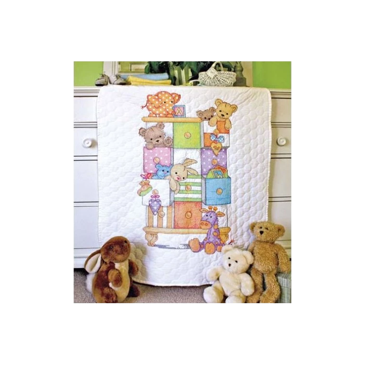 BABY DRAWERS QUILT.Stamped Cross Stitch Kit