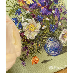 Kreuzstichset „Iris und Wildblumen“ 25x35 SK249