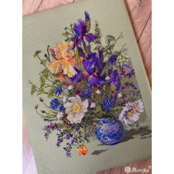 Cross stitch kit "Irises and Wildflowers" 25x35 SK249