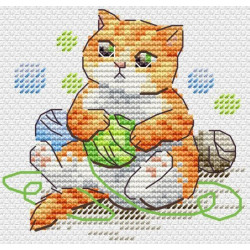 Cross stitch kit "Cute cat" SV-812