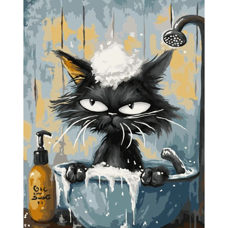2024Paint by Numbers kit "Shower time" 40x50 cm W034