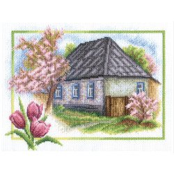 Набор для вышивки крестом ПАННА "Весна в деревне" PPS-0332