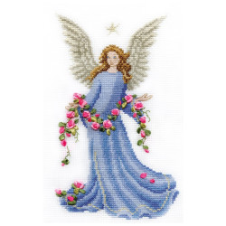Siuvinėjimo kryželiu rinkinys PANNA "Angelas su rožėmis" PF-0437