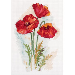 Cross stitch kit PANNA "Watercolor poppies" PC-7230