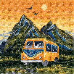 Cross stitch kit KLART "Ride to Sunset" KL8-511