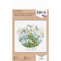 Kreuzstichset KLART „Florale Zärtlichkeit. Schneeglöckchen“ KL8-389