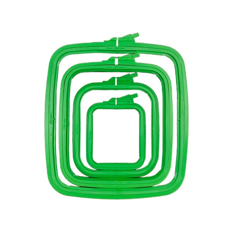 Nurge Square (Rectangular) Plastic Hoops 9.5*11 cm (green) 170-11GREEN
