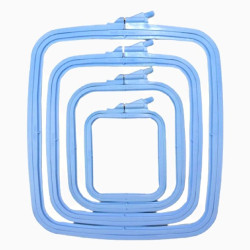 Обручи Nurge квадратные (прямоугольные) пластиковые 14,5*16,5 см (синие) 170-12BL
