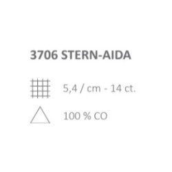 110x100 cm 14 ct STERN-AIDA Aida-Stoffe 3706/110/720