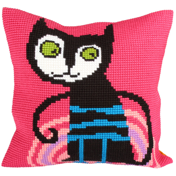 Cushion kit Escaped cat 40 X 40 cm CDA5231