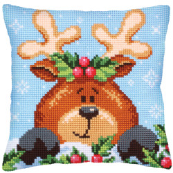 Cushion kit Christmas with fawn 40 X 40 cm CDA5241