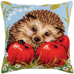 Cushion kit Hedgehog with apples 40 X 40 cm CDA5271