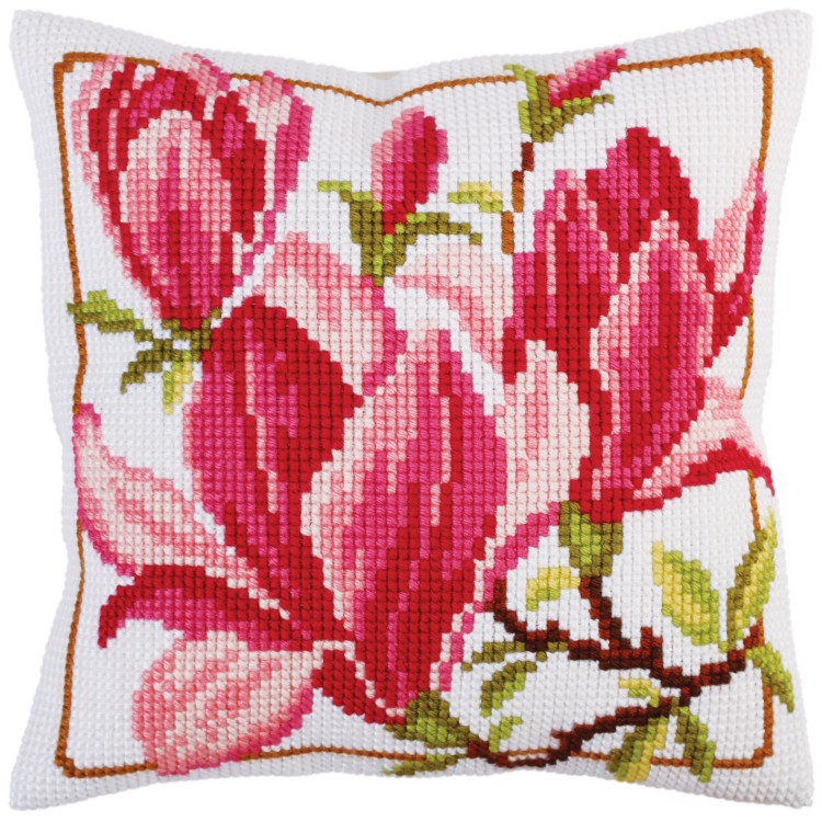 Kissenset Magnolienblüten 40 x 40 cm CDA5292