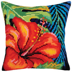 Cushion kit Hibiscus flower 40 X 40 cm CDA5360