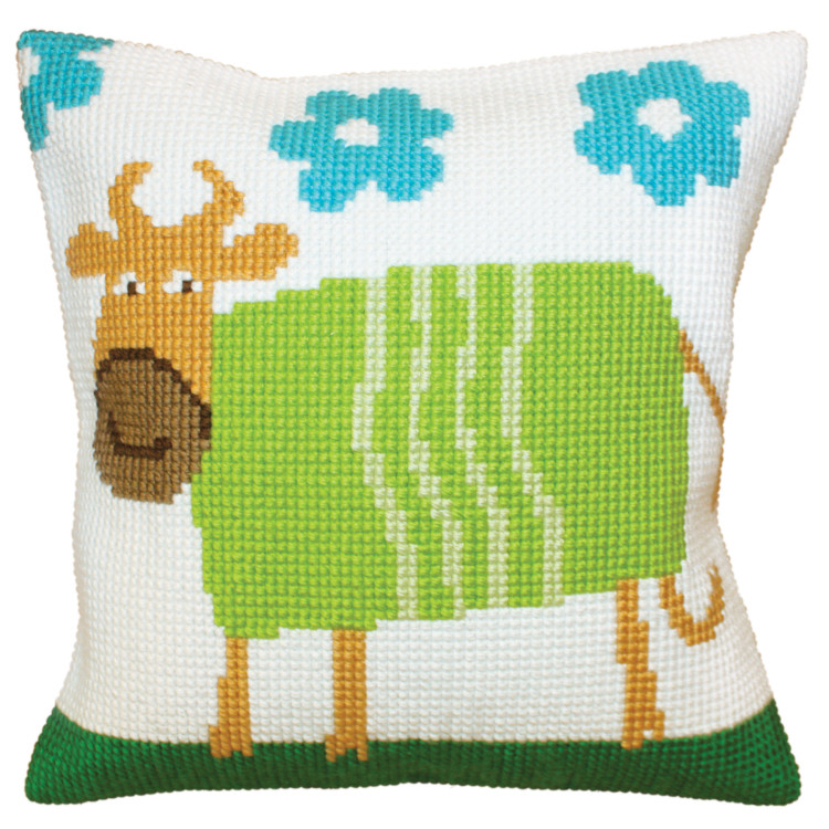 Cushion kit Cheerful cow  40 X 40 cm CDA5398