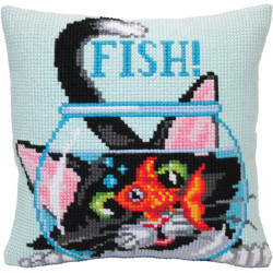 Cushion kit Catch a fish 40 X 40 cm CDA5403