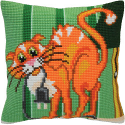 Cushion kit Cat jokes 40 X 40 cm CDA5405