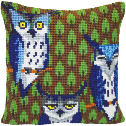 Cushion kit Owls in the forest 40 X 40 cm CDA5417