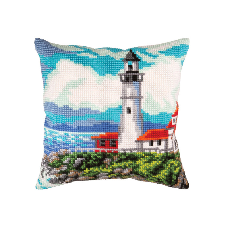 Cushion kit Lighthouse on the shore of the bay 40 X 40 cm CDA5430