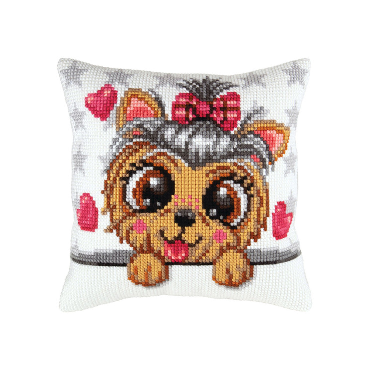 Cushion kit Yorkshire terrier 40 X 40 cm CDA5434