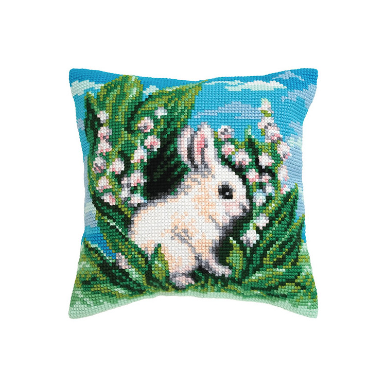 Kissenset Weißes Kaninchen 40 x 40 cm CDA5460