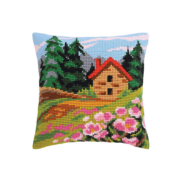 Cushion kit Cottage on the edge  40 X 40 cm CDA5462