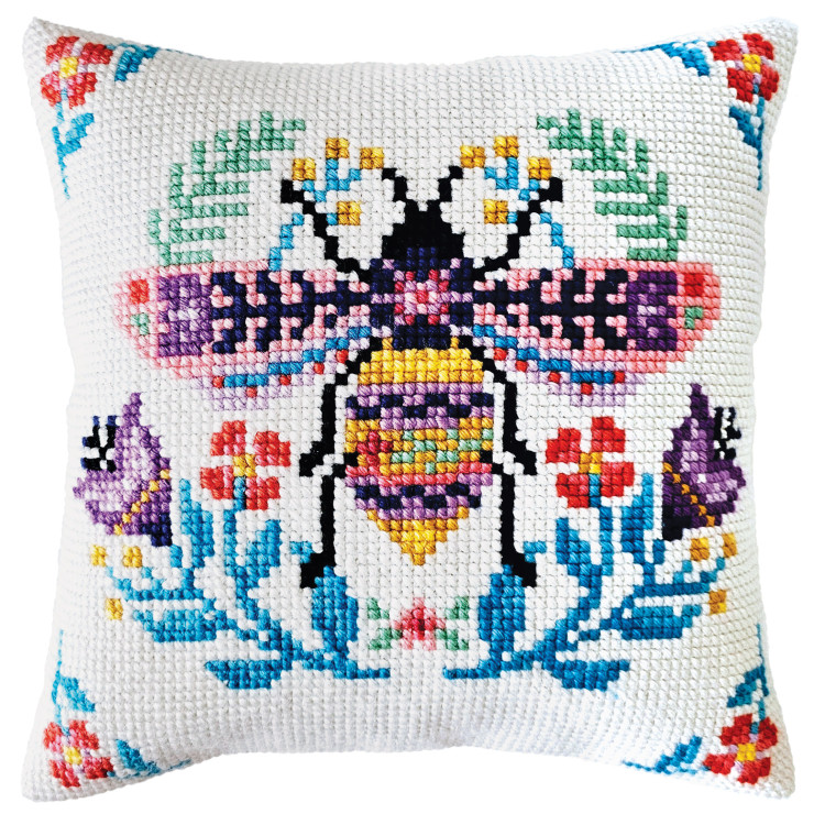 Cushion kit Flower bee 40 X 40 cm CDA5465