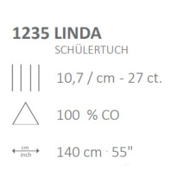 1235 Linda 27ct, colour 1 (white), 140x100, „Evenweave“ rankdarbių audiniai 1235/140/1
