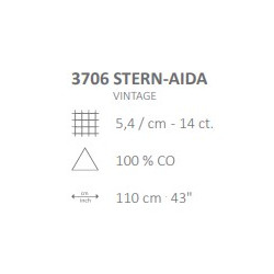 STERN-AIDA 14 Ct, Aida fabrics 3706/110/101