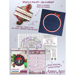 Cross-stitch kits with Hoop Included Forest handsome 17x17 cm AAHM-071