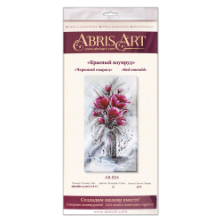 Hauptperlen-Stickset Roter Smaragd (Blumen) Abris Art AB-854