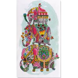 Главная Набор для вышивания бисером Три слона на счастье (Деко-сцены) Абрис Арт АБ-605