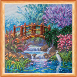 Mini Bead embroidery kit In a brushwood 15x15 cm AM-078