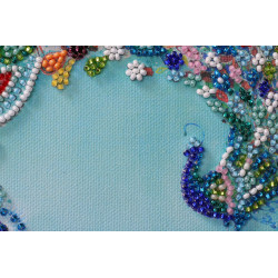 Mini Bead embroidery kit Colored tail 15x15 cm AM-187