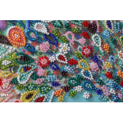 Mini Bead embroidery kit Colored tail 15x15 cm AM-187