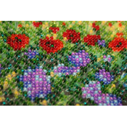 Mini Bead embroidery kit Wild field 15x15 cm AM-172