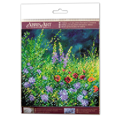 Mini Bead embroidery kit Wild field 15x15 cm AM-172