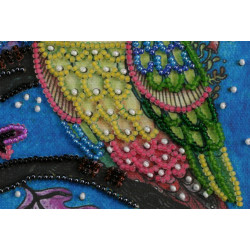 Mini Bead embroidery kit Night couple 15x15 cm AM-150