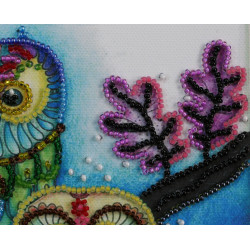 Mini Bead embroidery kit Night couple 15x15 cm AM-150