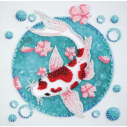 Main Bead Embroidery Kit Koi carp 15x15 cm AM-246